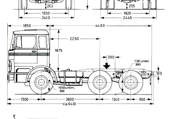 Mercedes-Benz LPS series (1963) truck drawings (figures)